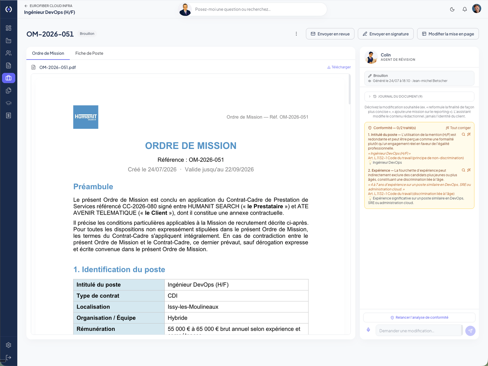 Coloé — étape Générer 1