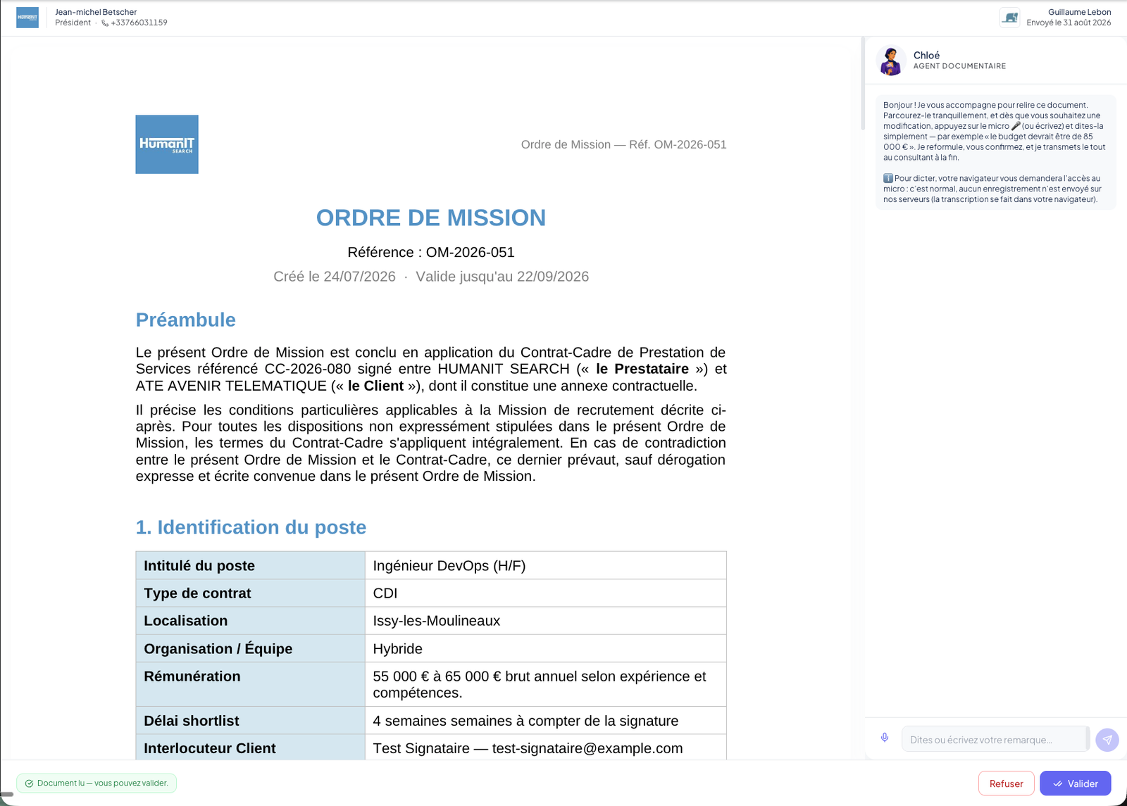 Coloé — étape Faire relire 2